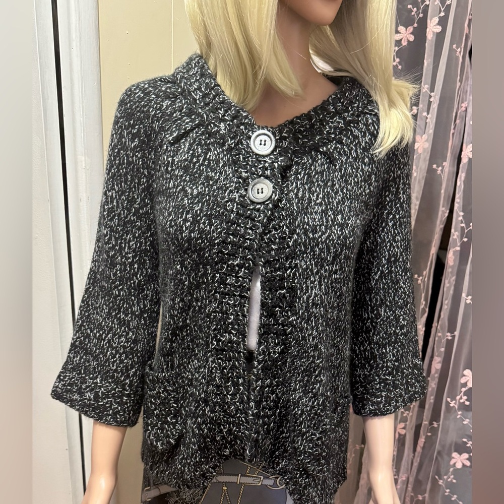 Style & Co. Medium 2 button whorled knit cardigan w/ pockets